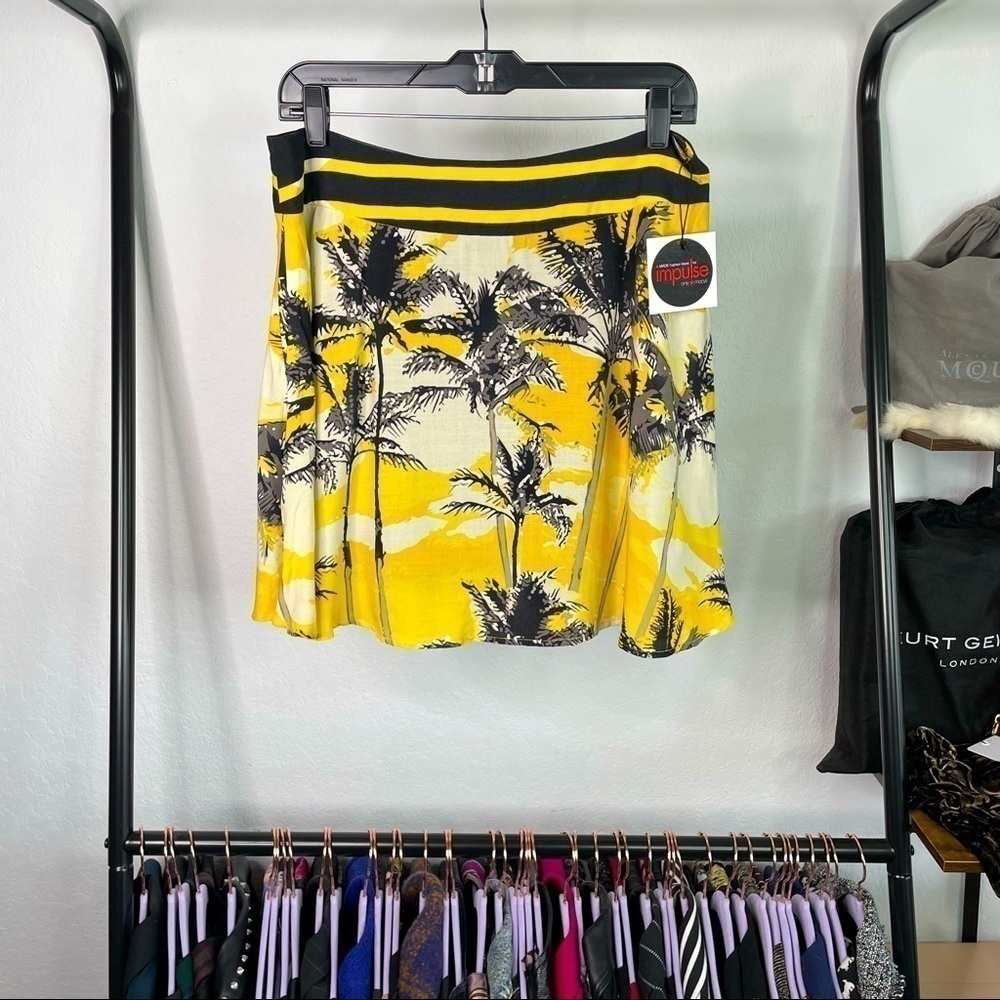 Made For Impulse Fashion Week Palm Tree Mini Skater Skirt